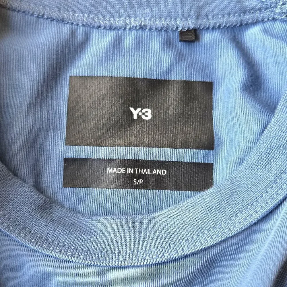 adidas Y-3 Short Sleeve w Pockets Premium T-Shirt Blue Size Small HY1245